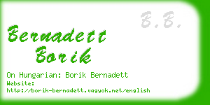 bernadett borik business card